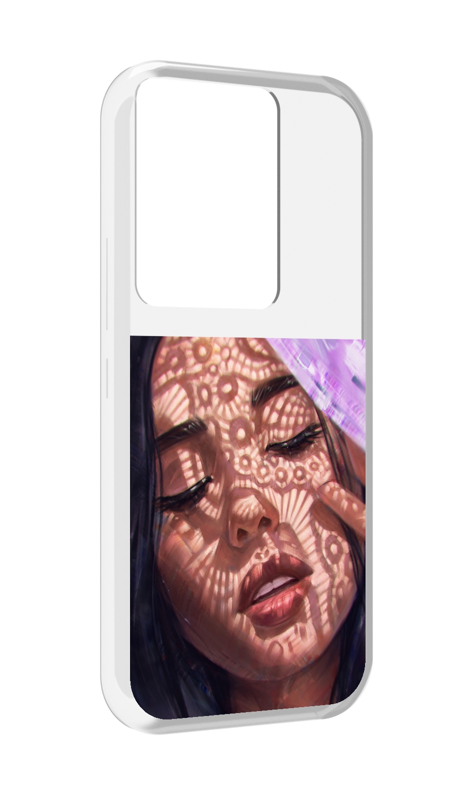 

Чехол MyPads девушка-под-кружевами женский для Itel Vision 3 Plus / Itel P38 Pro, Прозрачный, Tocco