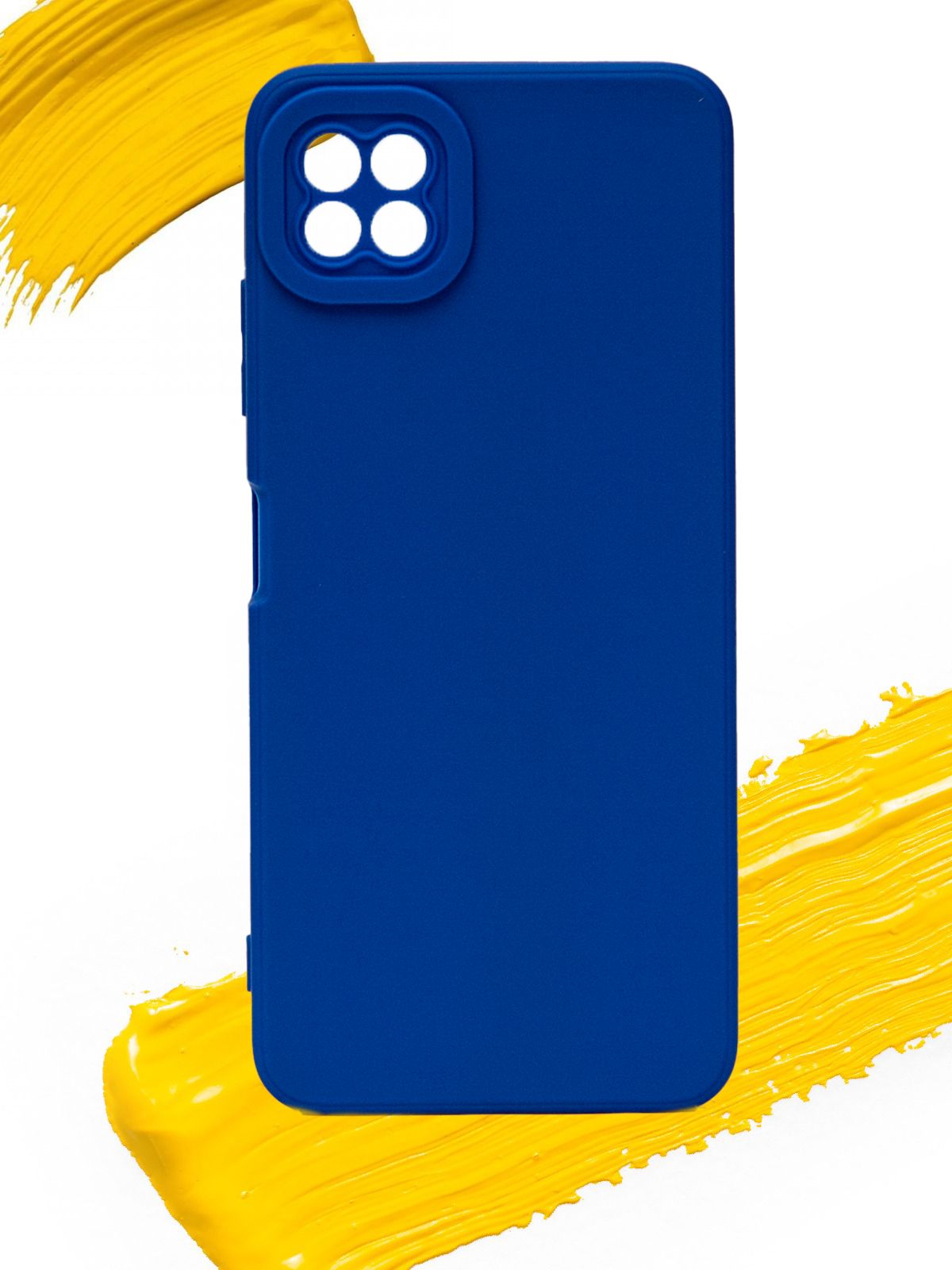 

Чехол для Samsung Galaxy A22s с защитой камеры, насыщенный синий, Silicone case