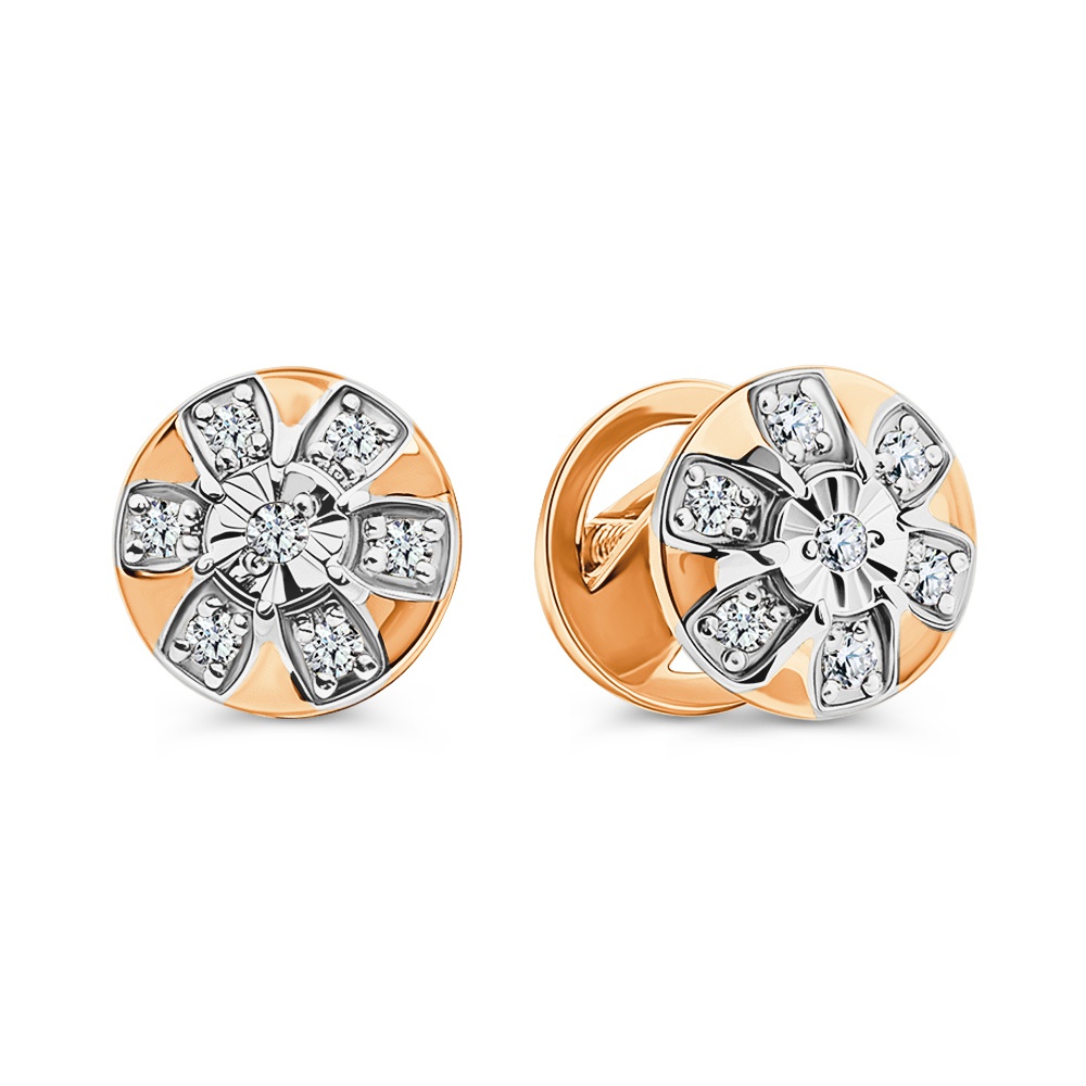 

Серьги пусеты из золота 585Gold 102010676, бриллиант, 102010676