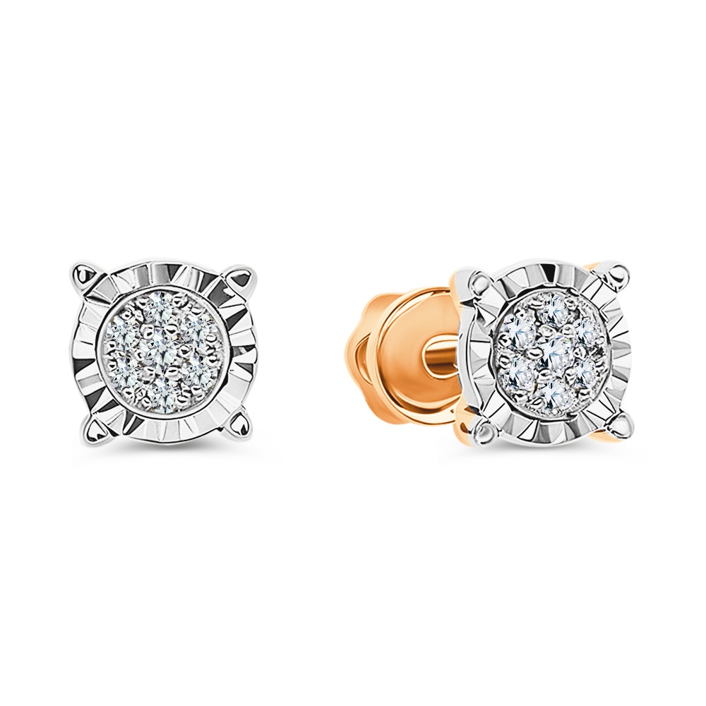 

Серьги пусеты из золота 585Gold 102010638, бриллиант, 102010638