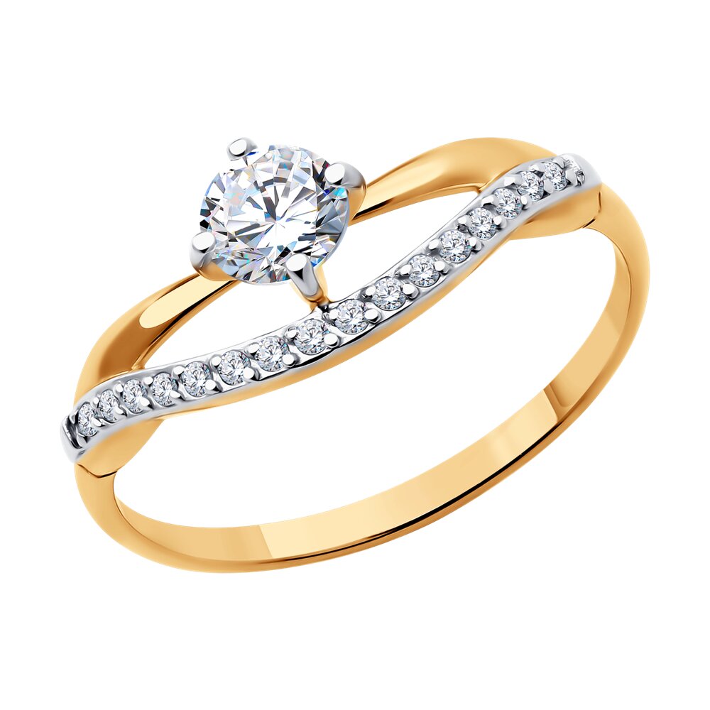 

Кольцо из золота р. 19,5 Diamant 51-110-02031-1, фианит, 51-110-02031-1