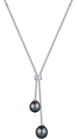 Колье-галстук из серебра с жемчугом Yana Jewellery 222/04W-pearl-Tahiti-d9-10