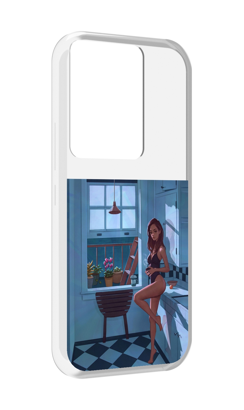 Чехол MyPads девушка-на-кухне для Itel Vision 3 Plus / Itel P38 Pro