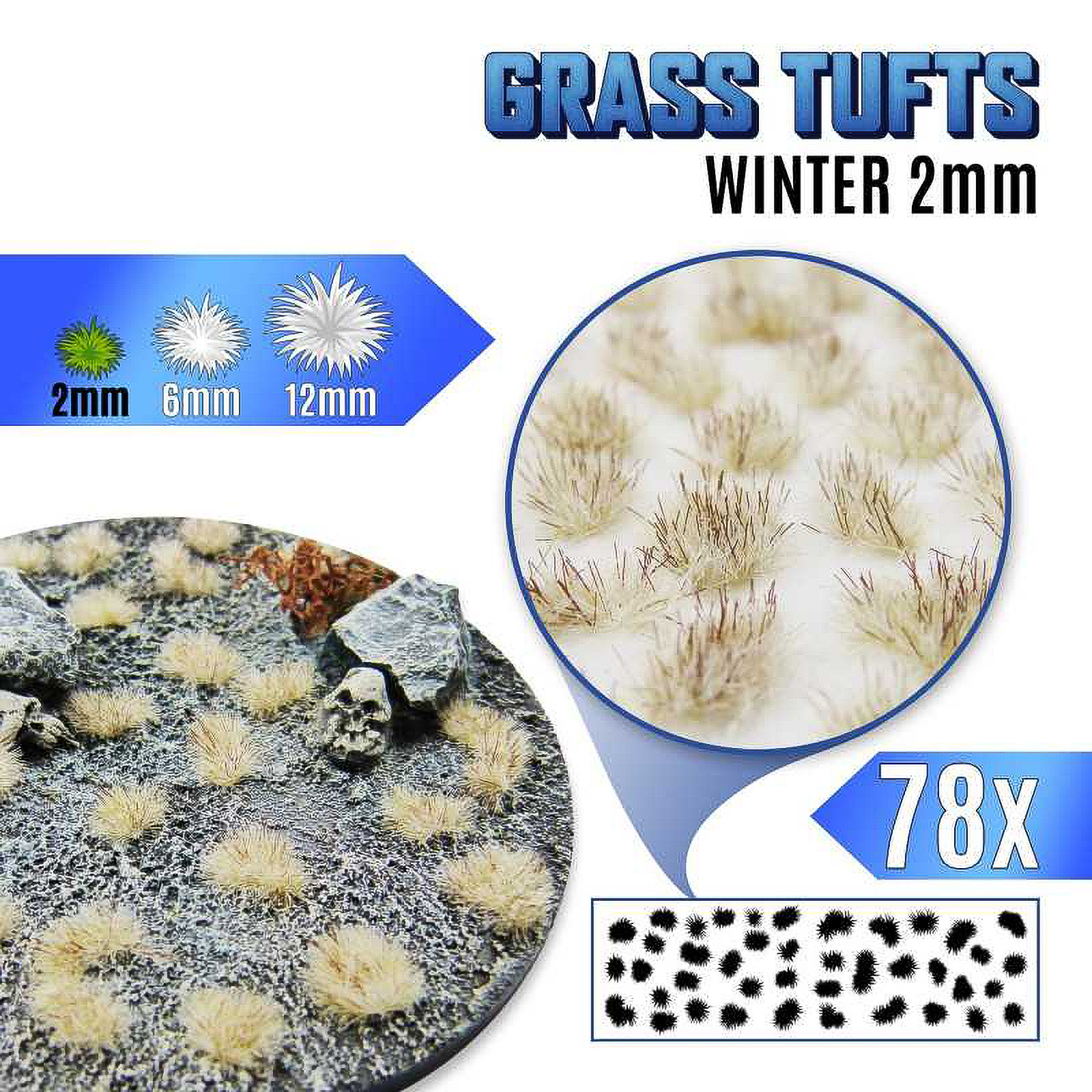 

Пучки травы для моделирования Green Stuff World Grass Tufts 2 mm Winter, Grass Tufts