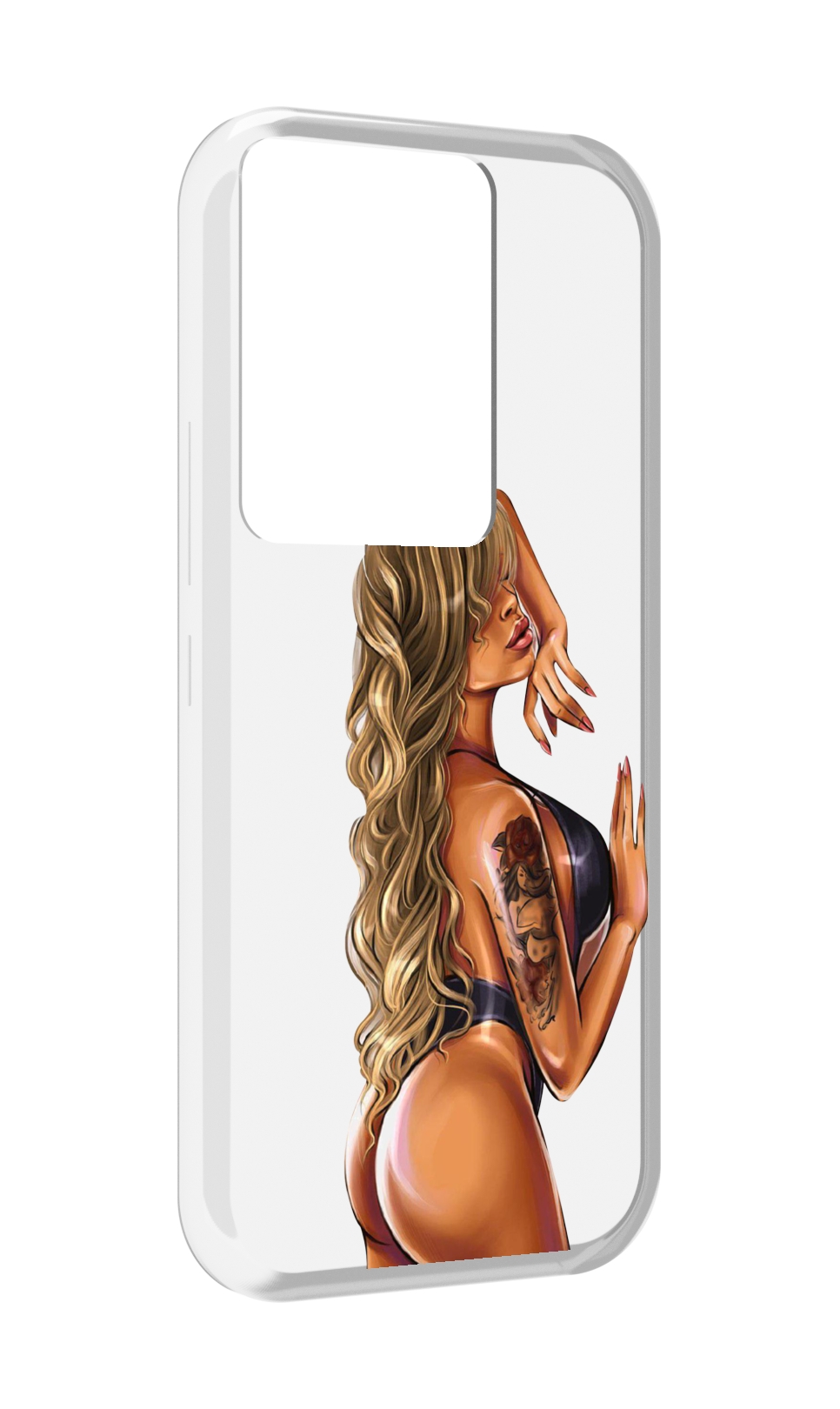 Чехол MyPads девушка-в-черном-кожаном-купальнике женский для Itel Vision 3 Plus