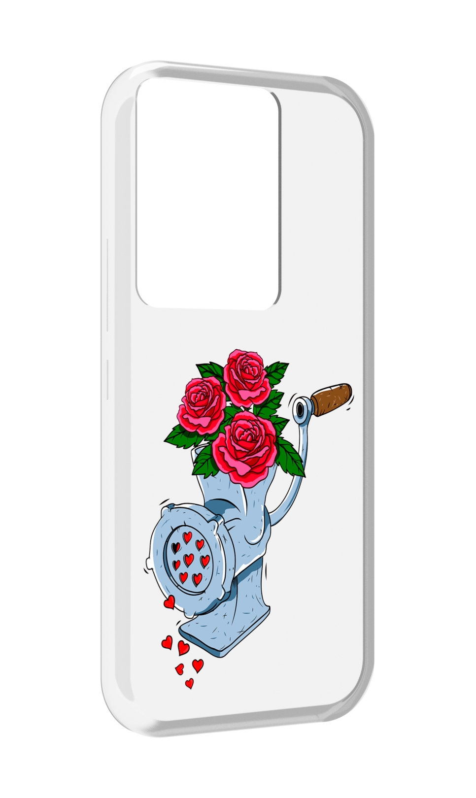 

Чехол MyPads Цветочные сердца для Itel Vision 3 Plus / Itel P38 Pro, Прозрачный, Tocco