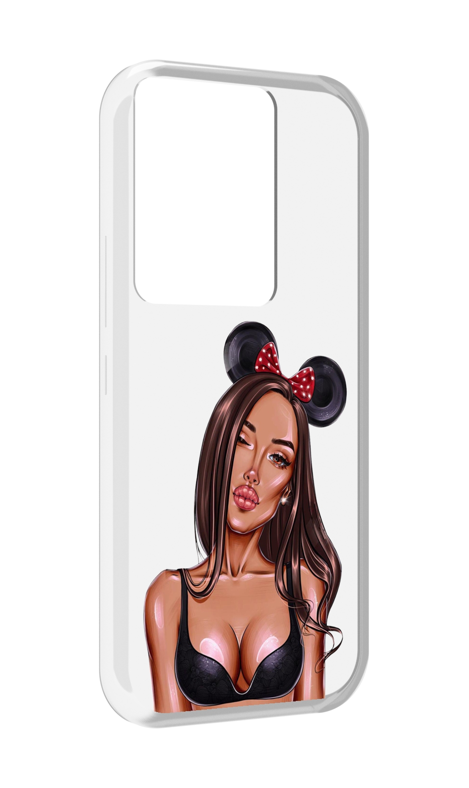 Чехол MyPads девушка-в-купальнике-с-ушками женский для Itel Vision 3 Plus / Itel P38 Pro