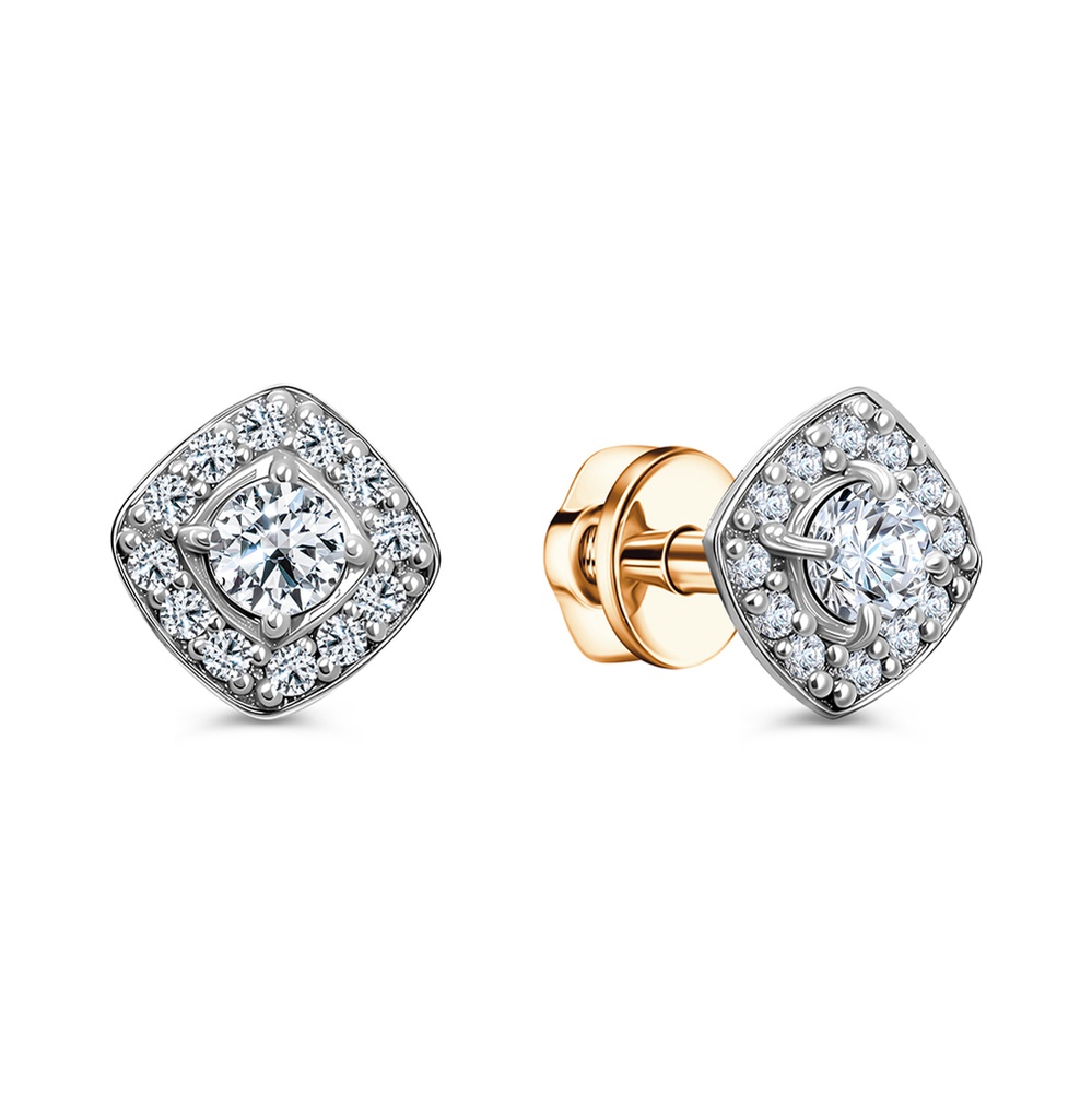 

Серьги пусеты из золота 585Gold 102007873, бриллиант, 102007873