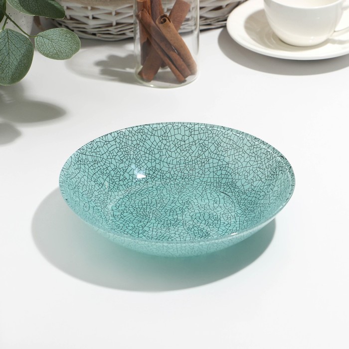 

Тарелка глубокая Icy Turquoise, стеклянная, d=20 см,