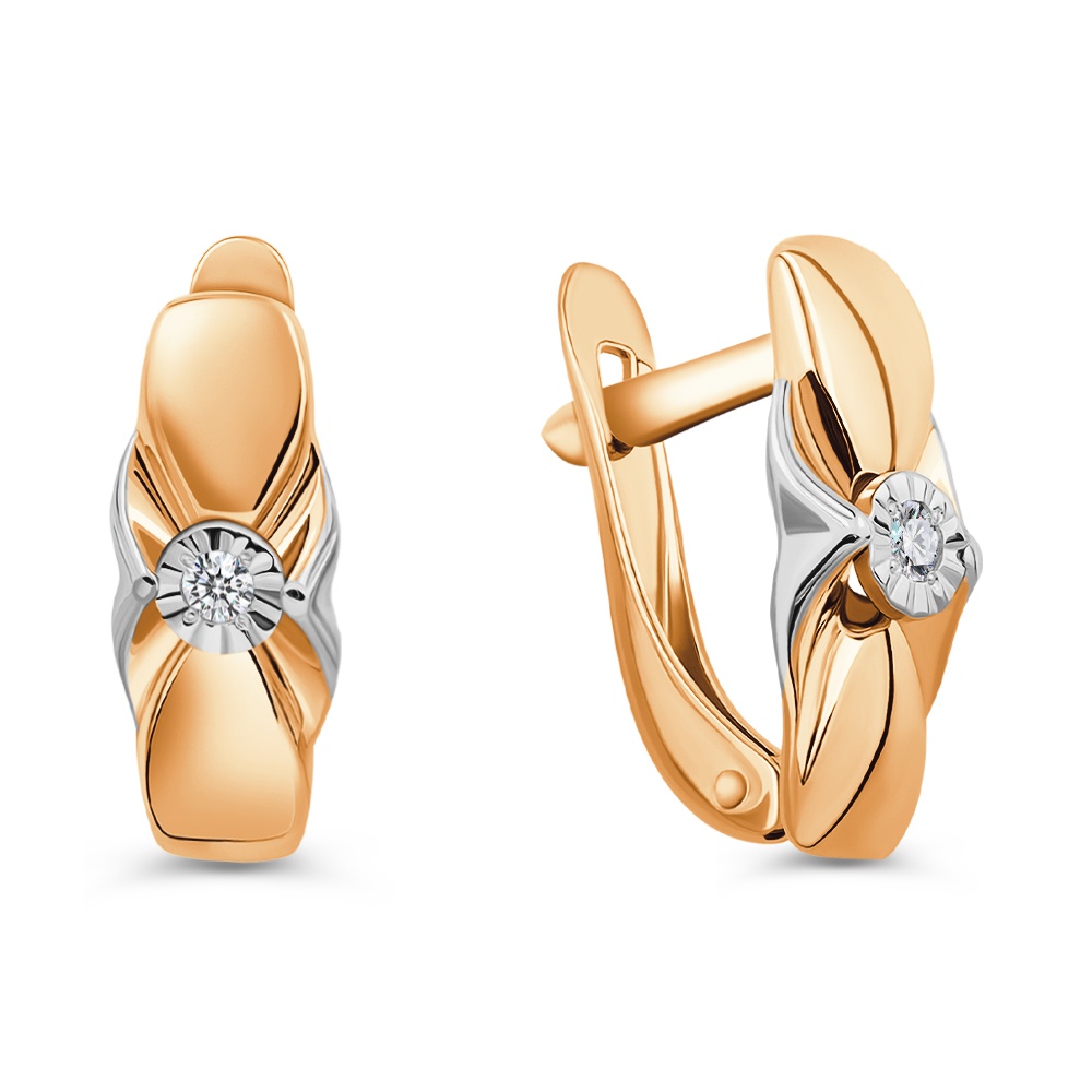 

Серьги из золота 585Gold 102008801, бриллиант, 102008801