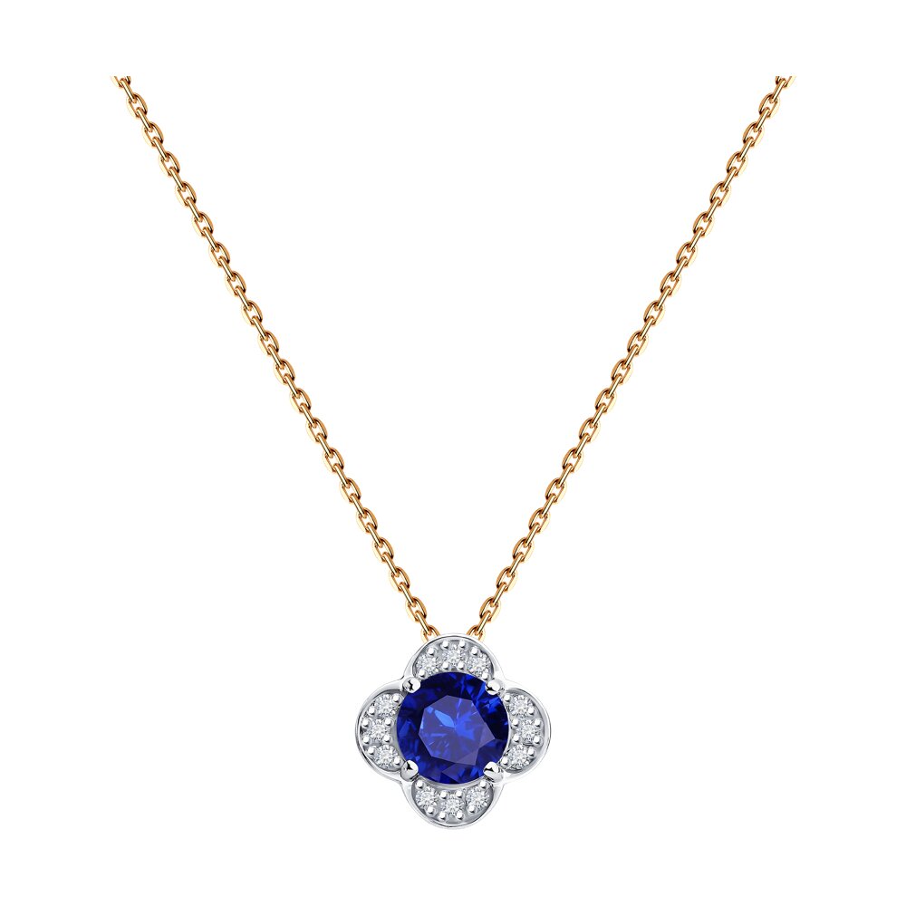 

Колье из золота 40-50 см Diamant 31-270-02853-1, бриллиант/корунд искусственный, 31-270-02853-1