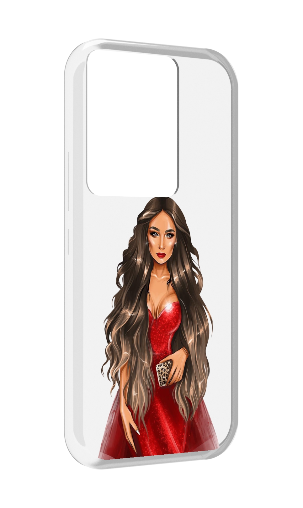 

Чехол MyPads девушка-в-вечернем-платье женский для Itel Vision 3 Plus / Itel P38 Pro, Прозрачный, Tocco
