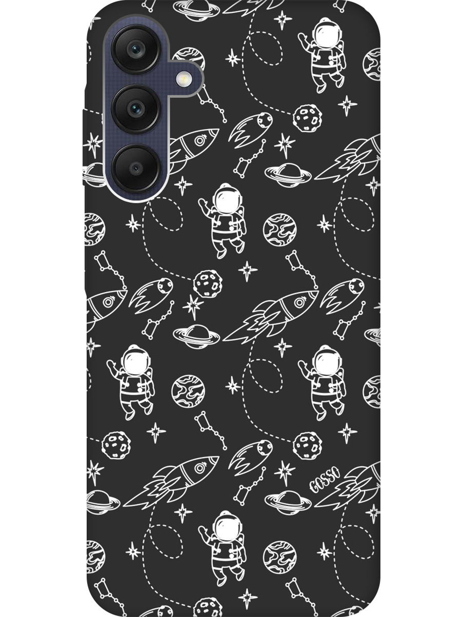 

Силиконовый чехол на Samsung Galaxy A25 с рисунком "Space W" Soft Touch черный, Черный;белый;серый, 20012135