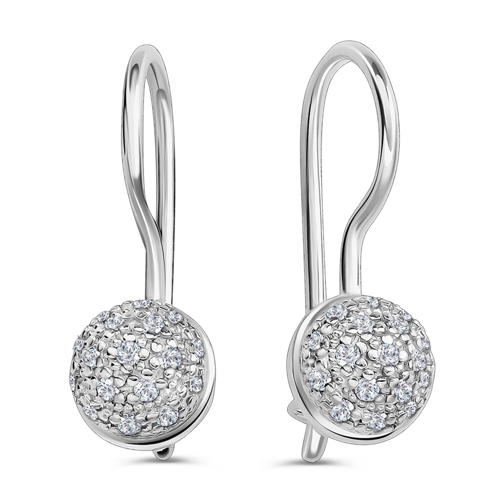 

Серьги из серебра 585Gold 902001112, фианит, 902001112