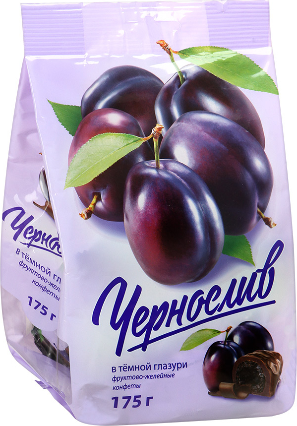 

Конфеты Good Food глазированные желейные чернослив с черешней в темной глазури 175 г