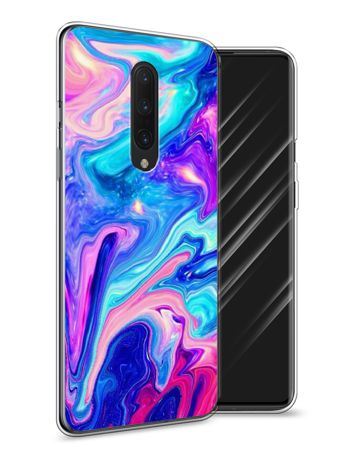 

Чехол Awog на OnePlus 8 / ВанПлас 8 "Потеки краски", Розовый, 151250-10
