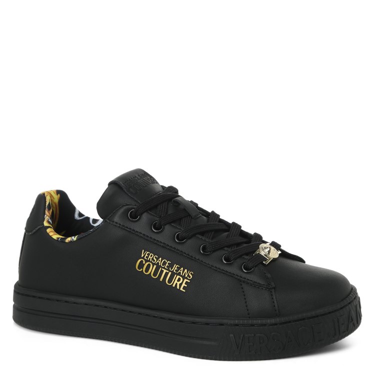 

Кеды женские Versace Jeans Couture 74VA3SKL черные 36 EU, Черный, 74VA3SKL