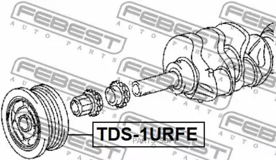 FEBEST Шкив коленвала TOYOTA LAND CRUISER 200 UZJ200/VDJ200/GRJ200/URJ20# 2007- TDS-1URFE