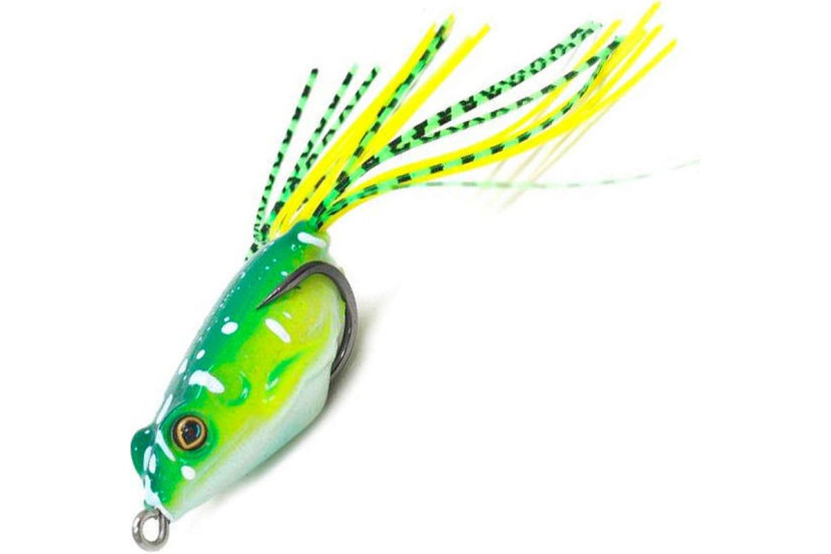 

Лягушка-незацепляйка Namazu FROG, 65 мм, 14 г, цвет 11, крючок-двойник YR Hooks (BN) #6/0/, Зеленый;белый;желтый;черный