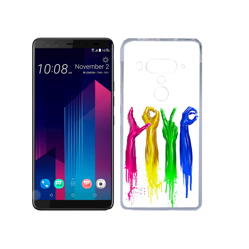 

Чехол MyPads Tocco для HTC U12+ яркие руки love, Прозрачный, Tocco