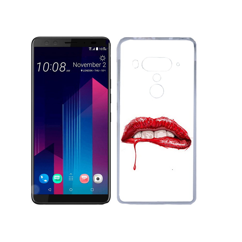 

Чехол MyPads Tocco для HTC U12+ яркие красные губы, Прозрачный, Tocco