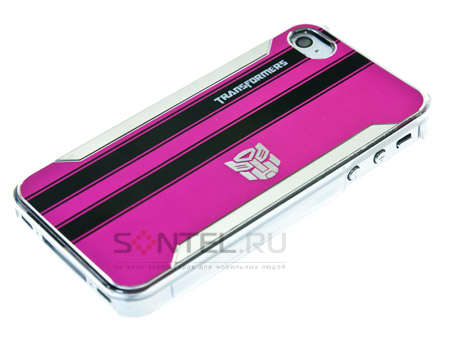 фото Накладка алюминиевая transformers для iphone 4s розовая nobrand