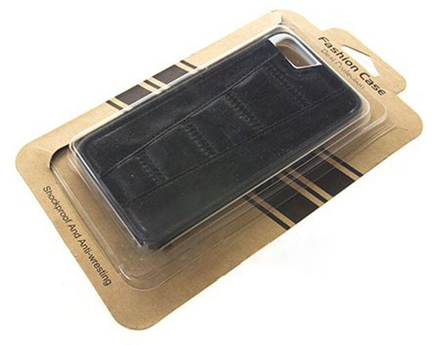 Чехол накладка кожаная Fashion case для iPhone 6 4,7 черная