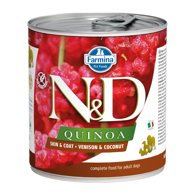 фото Консервы для собак farmina n&d quinoa, оленина и кокос, 285г