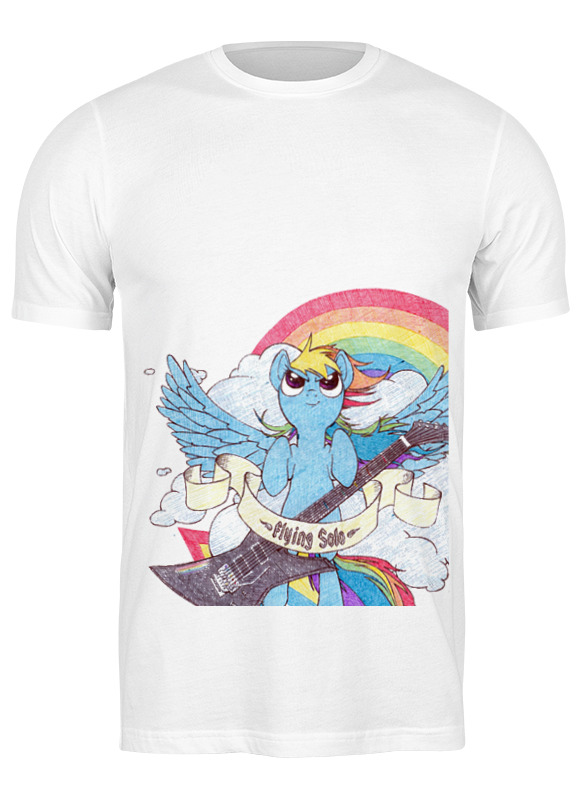 

Футболка мужская Printio Rainbow dash белая M, Белый, Rainbow dash