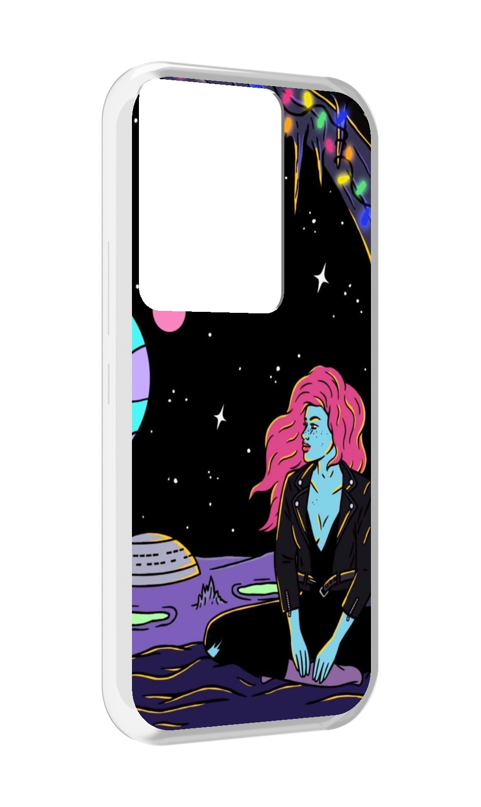 

Чехол MyPads девушка с красными волосами в космосе женский для Itel Vision 3 Plus, Прозрачный, Tocco