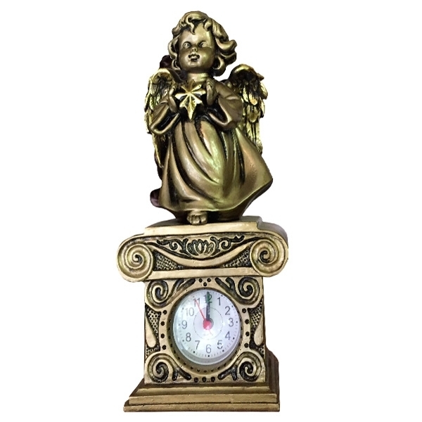 Часы Ангелочек со звездочкой Н25,5см. (цв.позолоченый) KSMR-626415/SH009/A027g