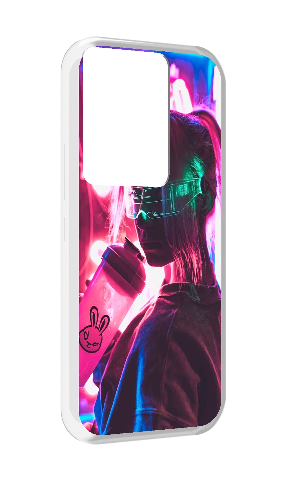 

Чехол MyPads девушка неоновый фон женский для Itel Vision 3 Plus / Itel P38 Pro, Прозрачный, Tocco
