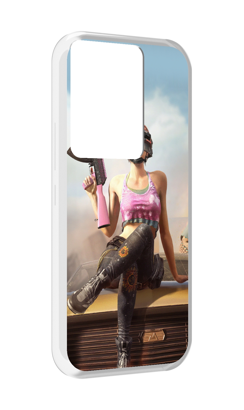 

Чехол MyPads девушка из PUBG для Itel Vision 3 Plus / Itel P38 Pro, Прозрачный, Tocco