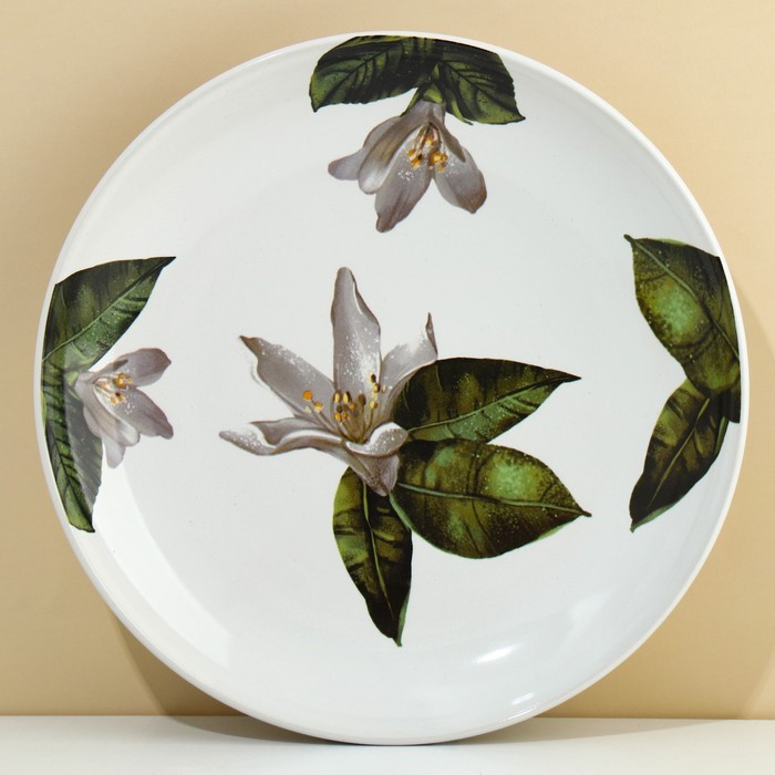 

Тарелка Lemon flowers белая, 22,5 см