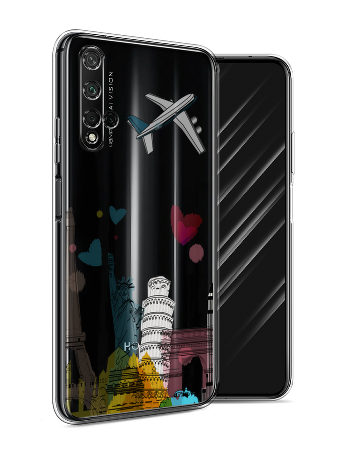 

Чехол Awog на Honor 20 "Самолет путешествий", Желтый, 69550-10