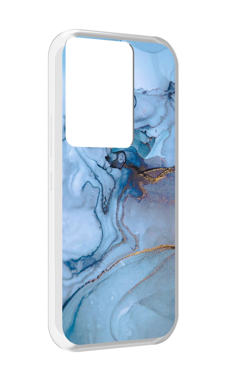 

Чехол MyPads голубой мрамор для Itel Vision 3 Plus / Itel P38 Pro, Прозрачный, Tocco
