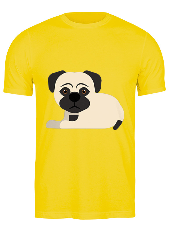 

Футболка мужская Printio Мопс. желтая M, Мопс.