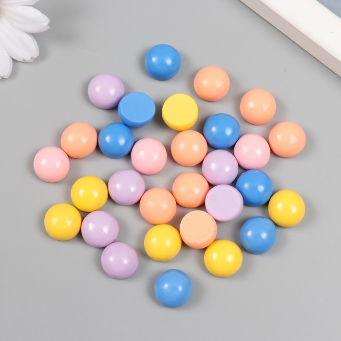 

Декор для творчества пластик "Полусфера" МИКС 0,8х1,3х1,3 см (30 шт.), Разноцветный