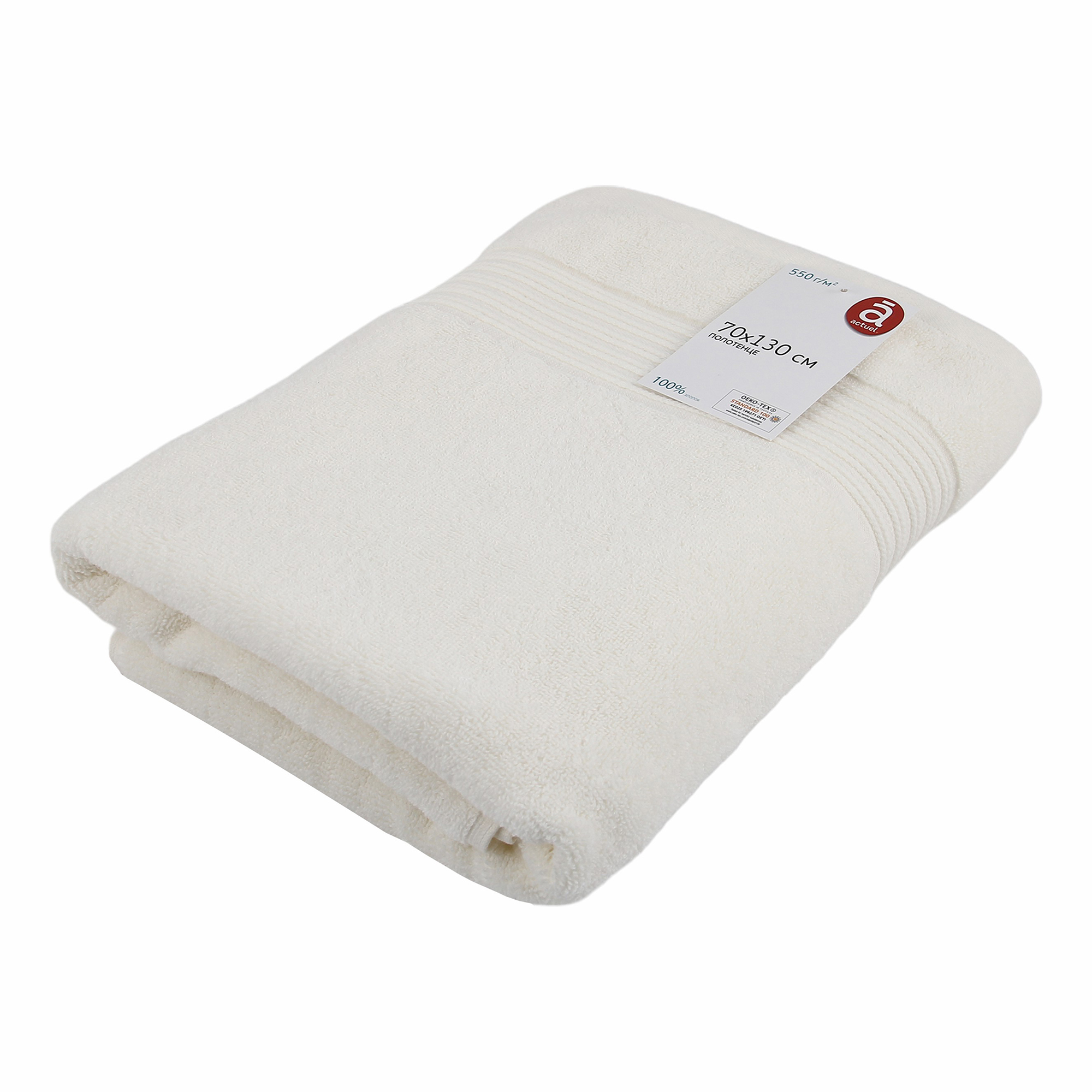 фото Полотенце actuel 70 х 130 см хлопок белое