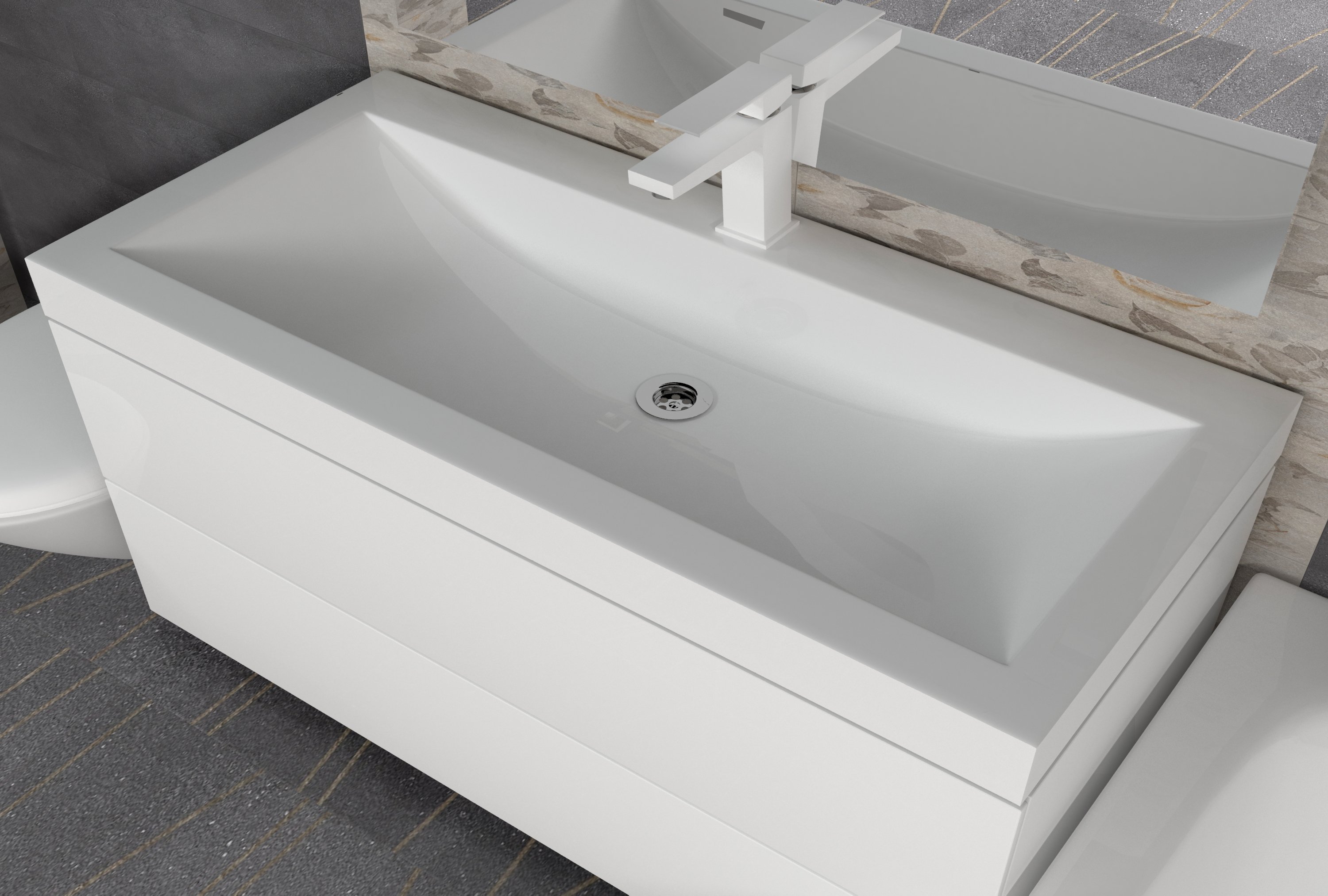 Раковина для ванной накладная Mareon Francisco (90х47)