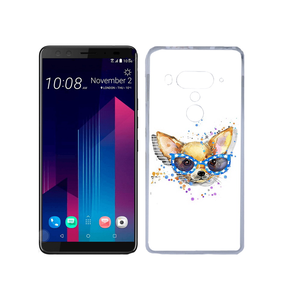 

Чехол MyPads Tocco для HTC U12+ чихуа-хуа в очках, Прозрачный, Tocco
