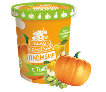 

Мороженое пломбир Дело в сливках с тыквой 260 г