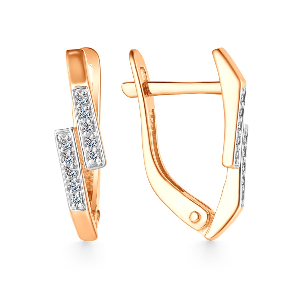

Серьги из золота 585Gold 302008433, фианит, 302008433