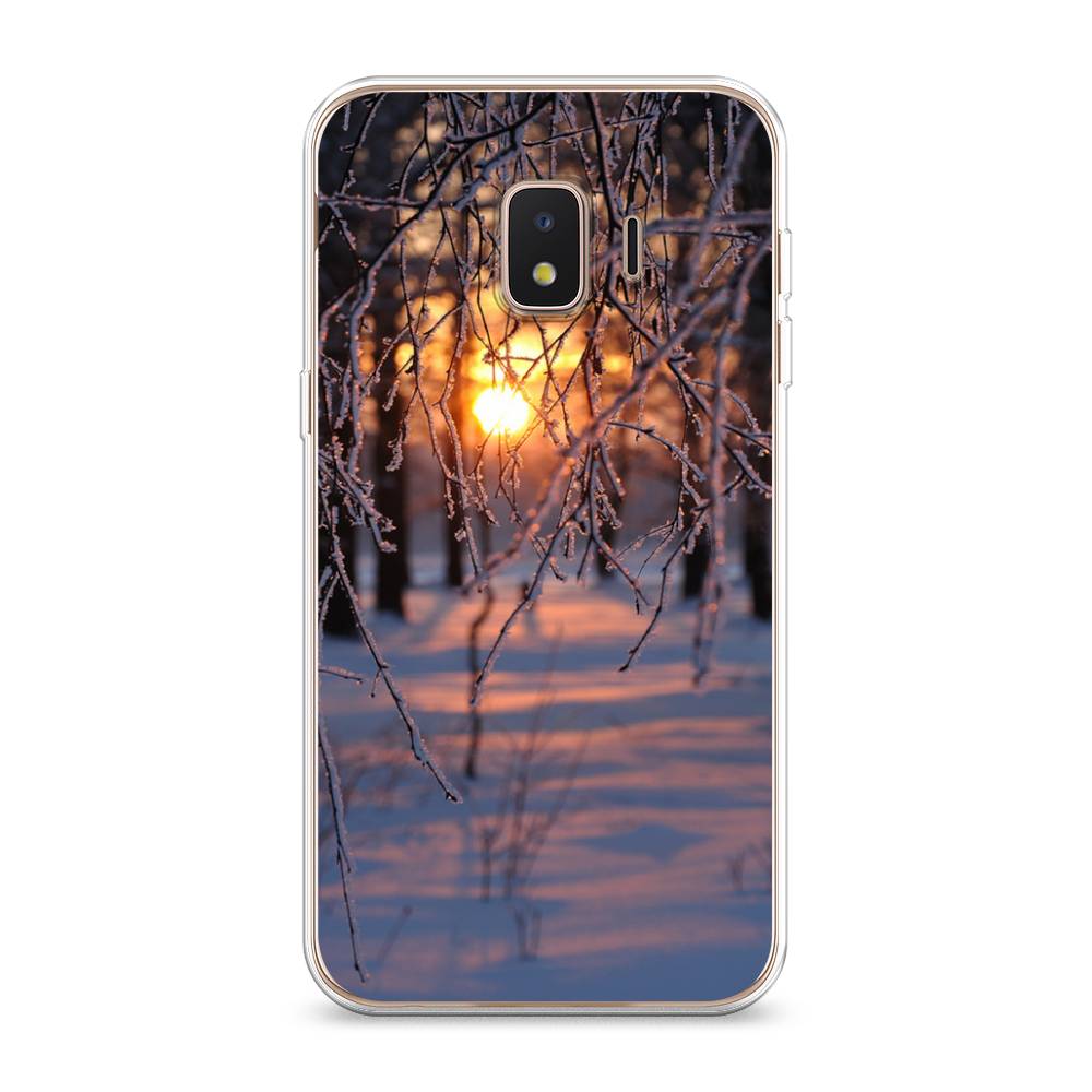 

Чехол на Samsung Galaxy J2 Core (2020) "Зима 7", Оранжевый;розовый;черный, 2100550-2