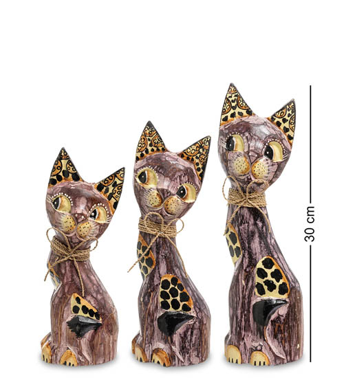 

Фигурка "Кошка" н-р из трех 30,25,20 см (албезия, о.Бали) 99-192 113-404013