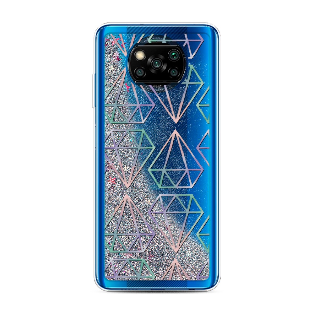 

Чехол Awog на Poco X3/X3 Pro "Бриллианты голографика", Разноцветный, 39291-1