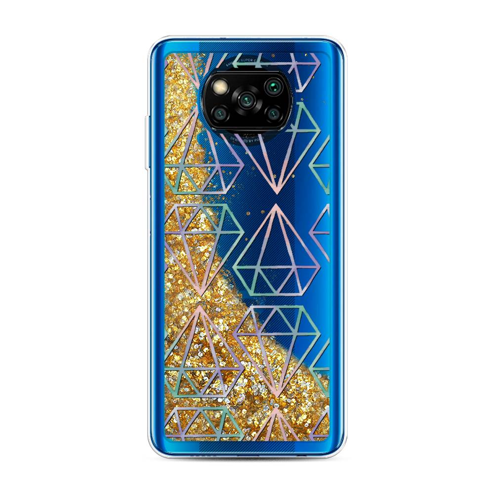 

Чехол Awog на Poco X3/X3 Pro "Бриллианты голографика", 39290-1