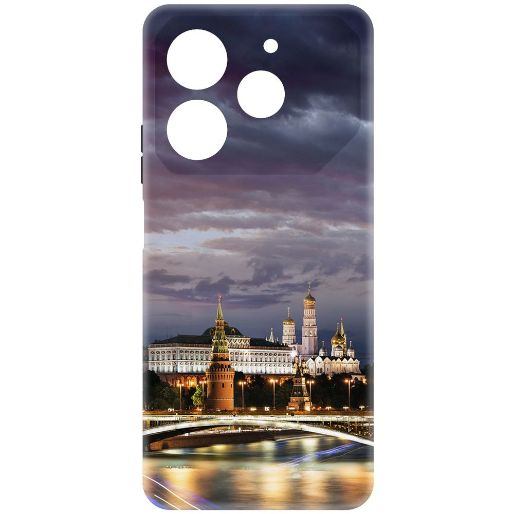 

Чехол-накладка Krutoff Soft Case Россия, Московский Кремль для TECNO Pova 6 Neo черный