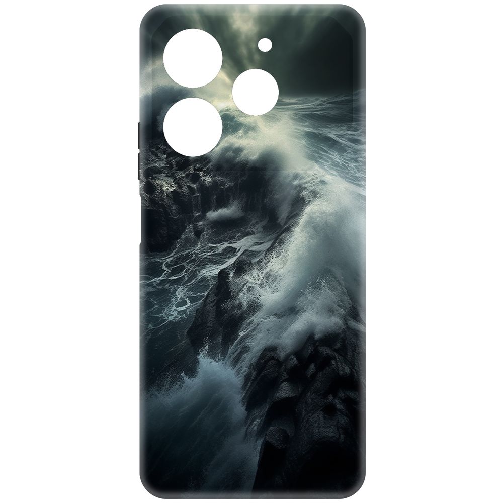 

Чехол-накладка Krutoff Soft Case Шторм для TECNO Pova 6 Neo черный