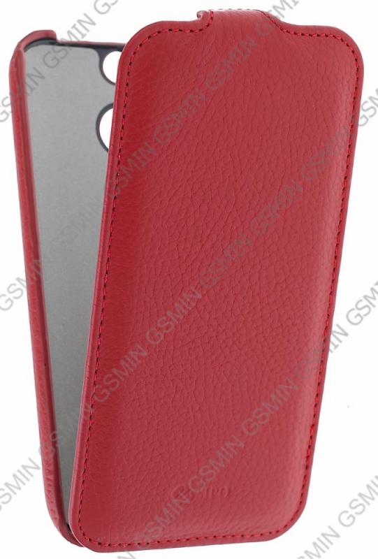 

Кожаный чехол для HTC One 2 M8 Sipo Premium Leather Case - V-Series (Красный)